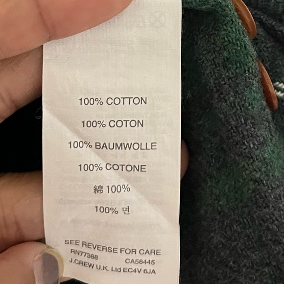 J.Crew Wallace & Barnes Men’s Green Plaid Flannel Shirt, 100% Cotton, Sz Medium - Picture 7 of 14